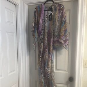 Colorful Patterned Kimono